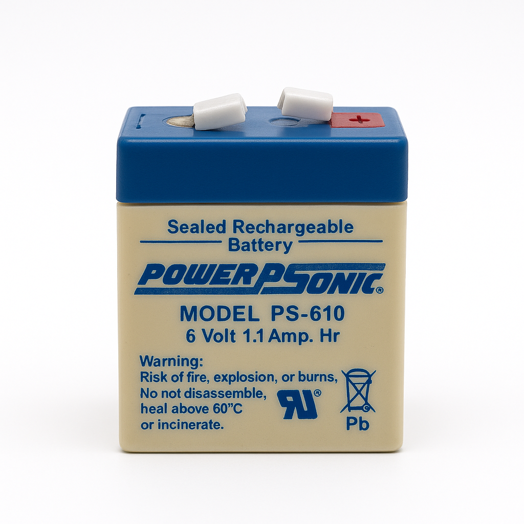 Batería Sellada PS-610 6V 1.1Ah AGM – Marca Power Sonic