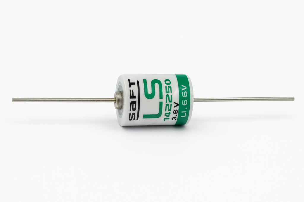 Batería de Litio SAFT LS14250 AX 3.6V 1.2Ah Tipo 1/2AA con terminales axiales
