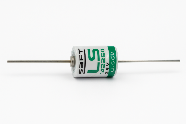 SAFT LS14250 AX 3.6V tipo 1/2AA con terminales axiales para PCB