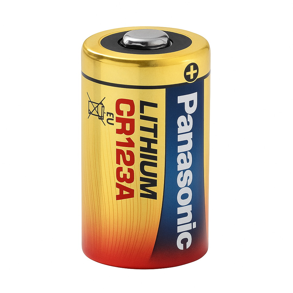 Pila de litio PANASONIC  CR123A 3.0 V 1550 mAh Tamaño 2/3 A Li-MnO₂