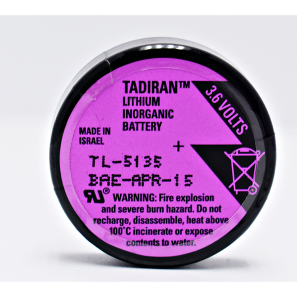 Pila Tadiran TL-5135 3.6V 1.7Ah formato 1/6 D vista frontal