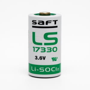 Pila de litio SAFT LS17330 vista frontal tipo 2/3A de 3.6 voltios