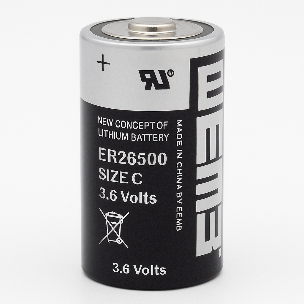 Pila de Litio EEMB ER26500 3.6V 8500mAh – Tipo C Cloruro de Tionilo (Li-SOCl₂)