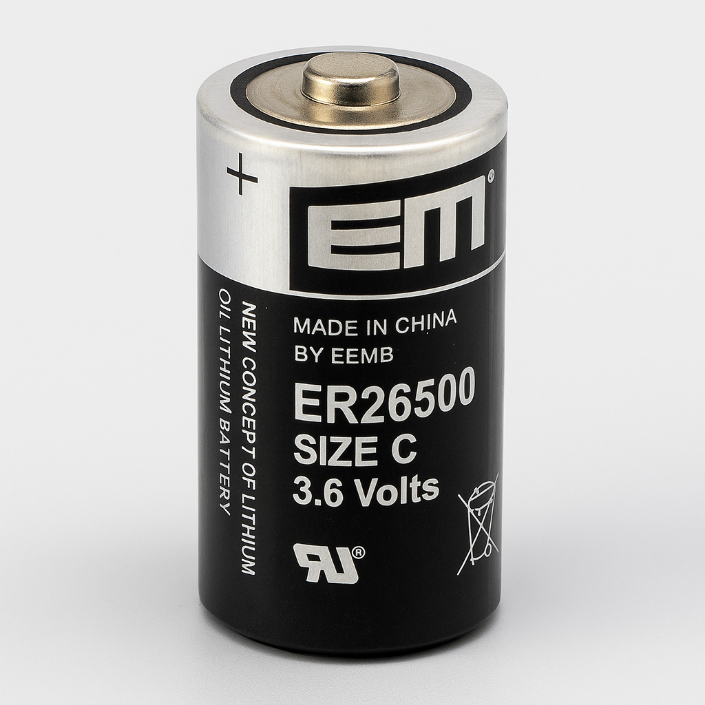 Pila de Litio EEMB ER26500 3.6V 8500mAh – Tipo C Cloruro de Tionilo (Li-SOCl₂)
