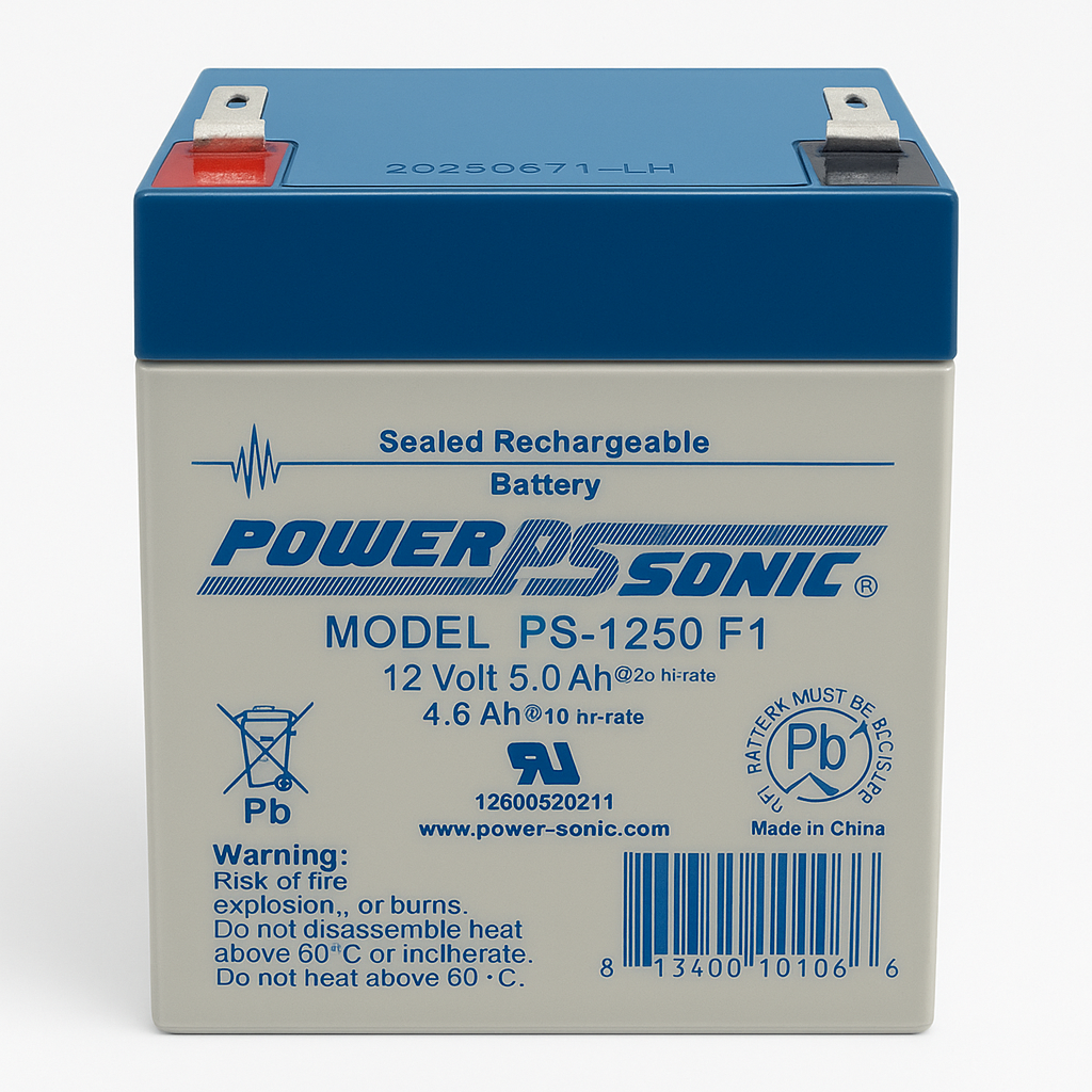 Batería sellada Power Sonic PS-1250F1 12V 5.0Ah AGM – Terminal F1