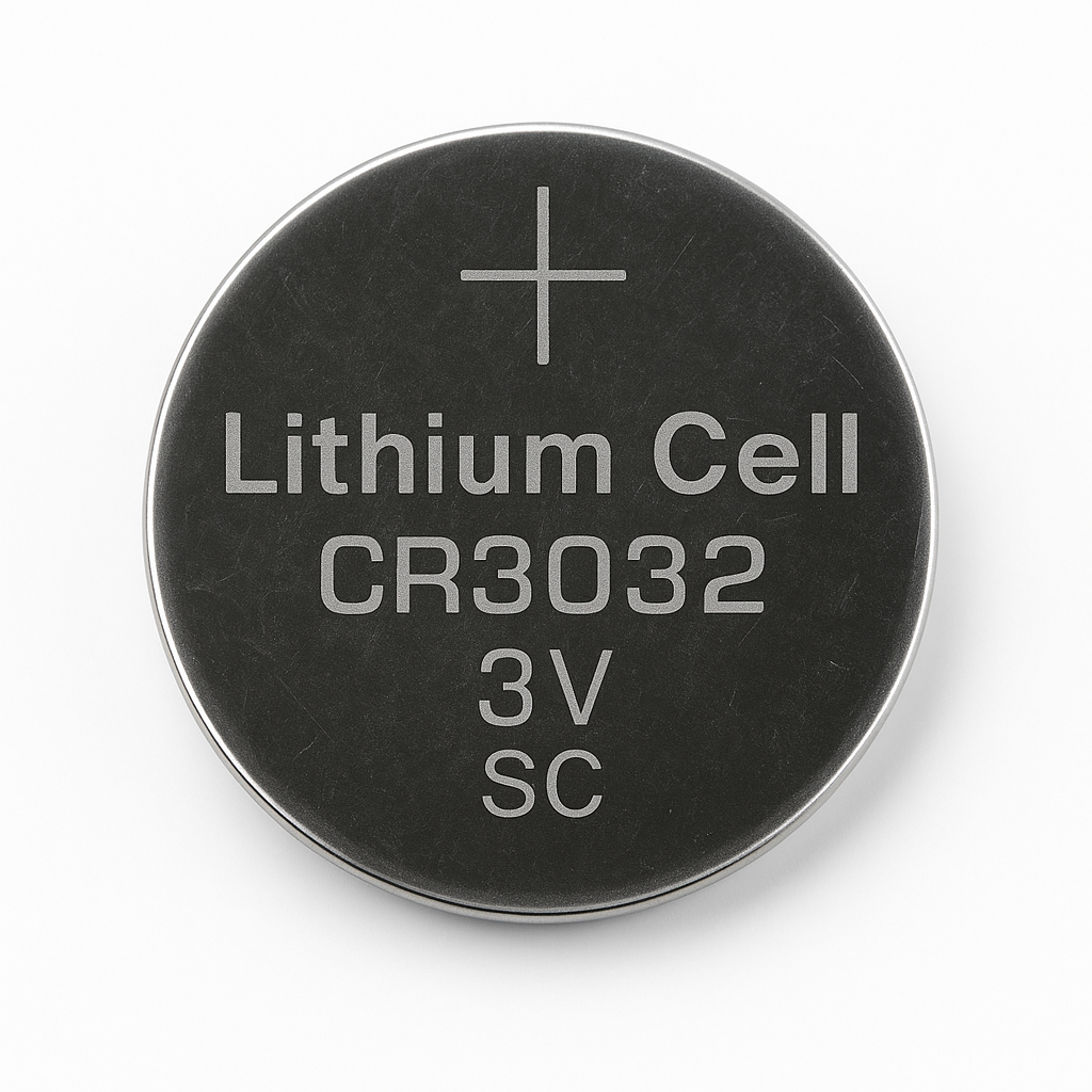 Pila de Litio CR3032 Marca Generica 3V – 500 mAh, LiMnO₂ Tipo Moneda