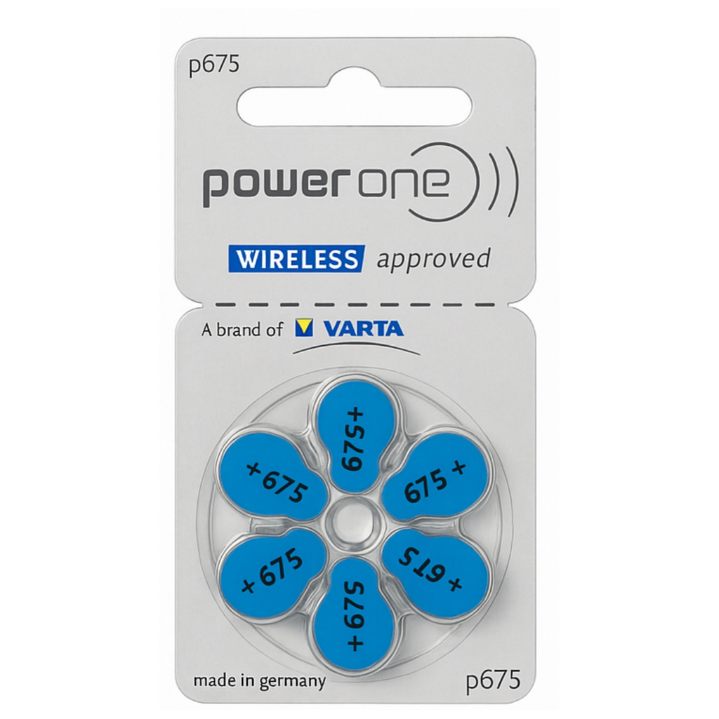 Pila Auditiva Power One p675 Zinc-Aire 1.45V Blíster con 6 Piezas
