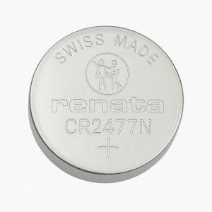 Pila Renata CR2477N de 3V y 500 mAh – Vista superior, litio tipo moneda