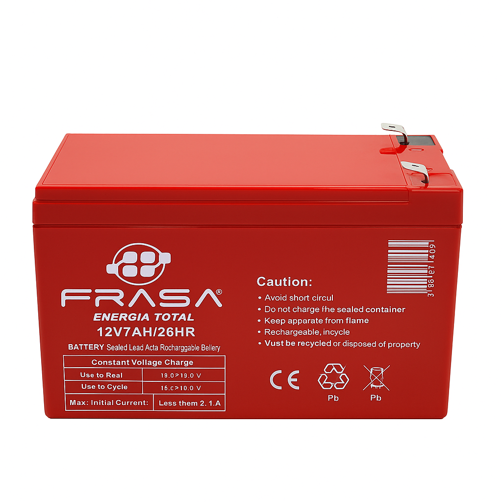 Batería Sellada Marca FRASA 12V7AH AGM 12V 7.0Ah Terminal F2