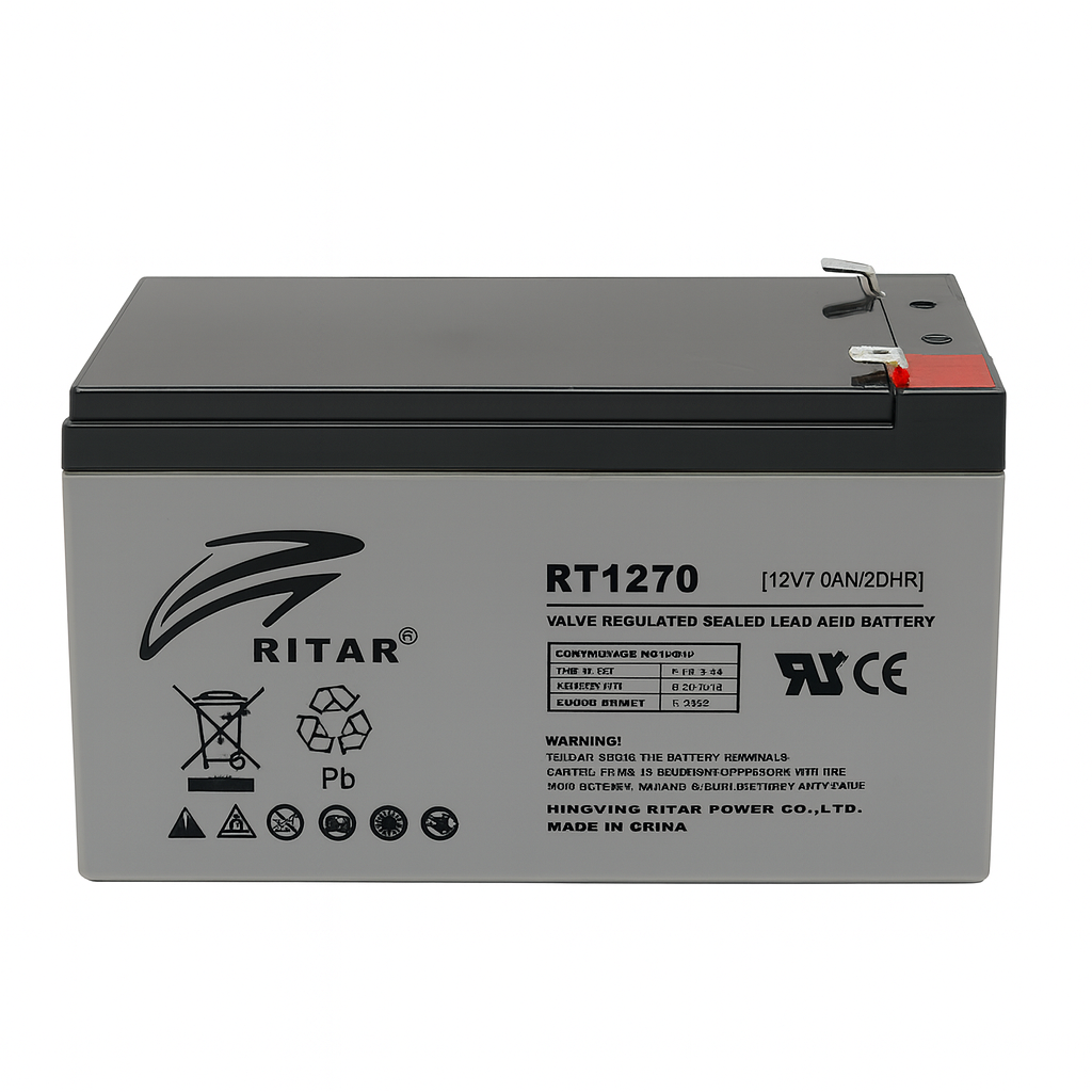Batería Sellada Marca Ritar RT1270 AGM 12V 7Ah  AGM  con Terminal F2