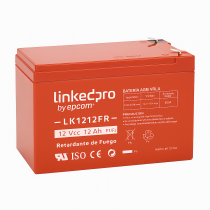 Batería Sellada LinkedPro LK1212FR 12 V 12 Ah F1 UL Retardante a la Flama Alarmas, CCTV y Sistemas de Respaldo