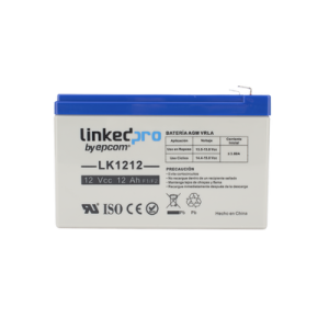 Batería Sellada LinkedPro LK1212 12 V 12 Ah F1 UL Alarmas, CCTV y Sistemas de Respaldo