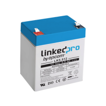 Batería Sellada LinkedPro LK5.512 12 V 5.5 Ah F1 UL Alarmas, CCTV y Sistemas de Respaldo