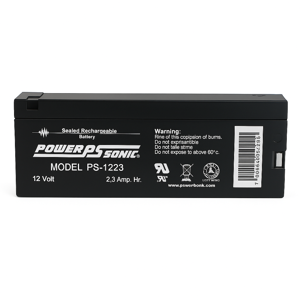 Batería Sellada Power Sonic PS1223 12 V 2.1 Ah AGM  Terminal ,Nueva Equipo Médico