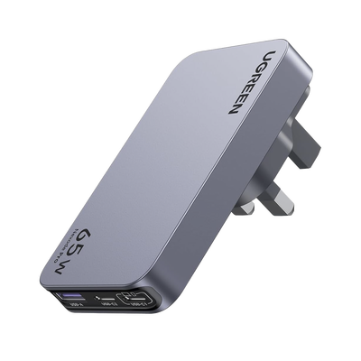 Cargador rápido GaN 65W 25356 de UGREEN con 2 USB-C y 1 USB-A