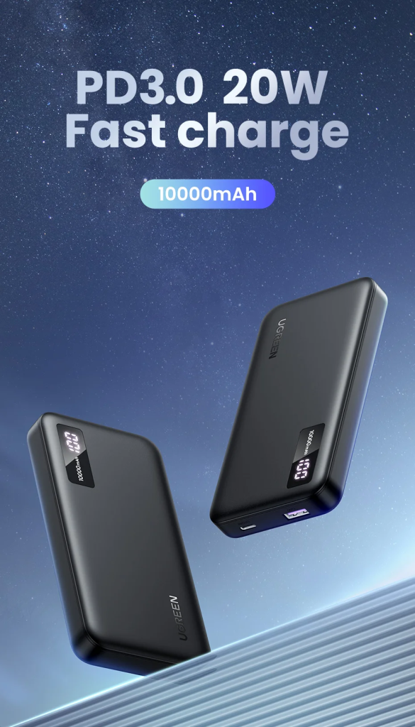 Power Bank de 10000mAh NEXODE 22.5W Ultra Delgado y Carga Rápida