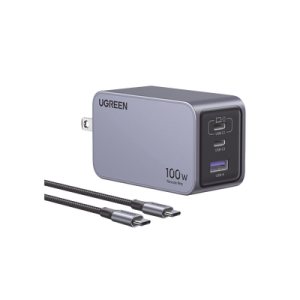 Cargador múltiple portátil 25873 UGREEN GaN 100W con 3 puertos