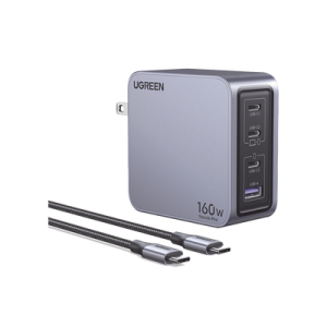 Cargador rápido GaN 25876 UGREEN con 160W y 3 USB-C