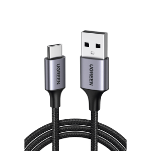 Cable USB-A a USB-C 60126 UGREEN con carga rápida y nylon resistente