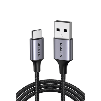 Cable USB-A a USB-C 60126 UGREEN con carga rápida y nylon resistente