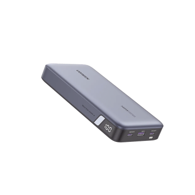 Power Bank de 25000mAh 145W Max 3 Salidas USB-A y USB-C Gris