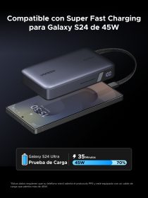 Cargador rápido GaN 55996B UGREEN con USB-C 65W para laptop portátil