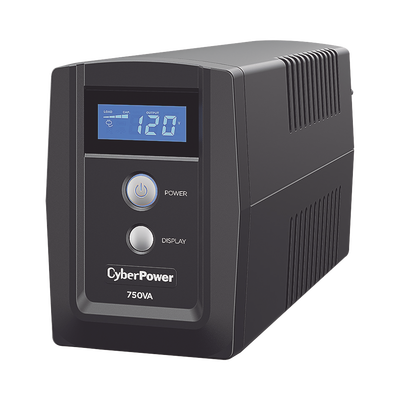 UPS OM750ATLCD de CYBERPOWER de línea interactivacon regulador de voltaje