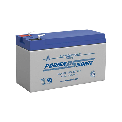 Batería AGM 12V PS-1270-F1 de POWER SONIC para respaldo hogar 7AH