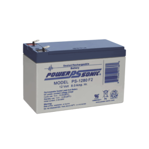Batería AGM 12V 8AH PS-1280-F2 Power Sonic para respaldo hogar