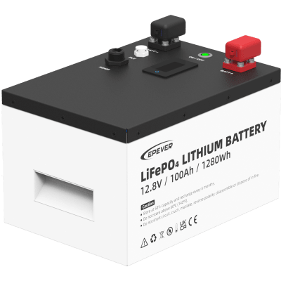 Batería litio LiFePO4 12V LFP100EP128V2 EPEVER con pantalla LCD