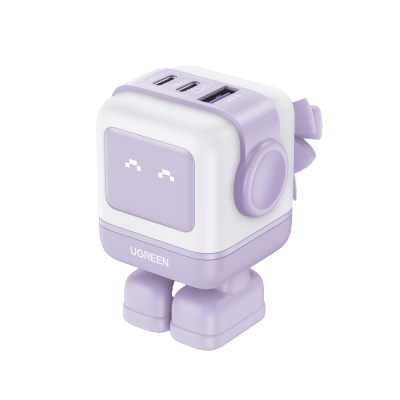 Cargador múltiple UGREEN 35314B GaN 65W con 3 puertos USB rápido