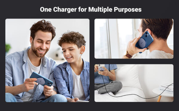 Cargador Inalámbrico Magnético 15W Magsafe Qi Certificado MFM