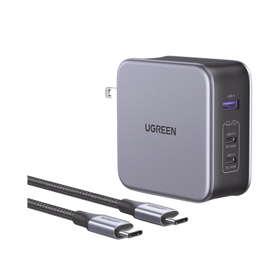 Cargador múltiple 90548 UGREEN GaN 140W con 3 puertos USB rápido