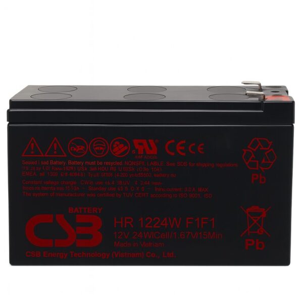 Batería HR 1224W VRLA CSB 12 V 24W Sellada