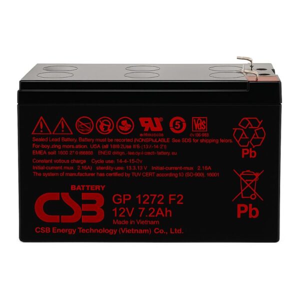Bateria GP 1272 Plomo ácido CSB 12V 7.2Ah Libre...