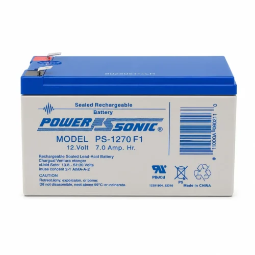 Batería PS-1270 F1 Power-Sonic 12.0 Volts 7.0Ah Valve Regulated Lead Acid (VRLA)
