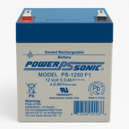 bateria-power-sonic-ps1250f1-terminales-f1.jpg Batería PS-1250 F1 plomo-ácido Power-Sonic 12.0 Volts 5.0Ah