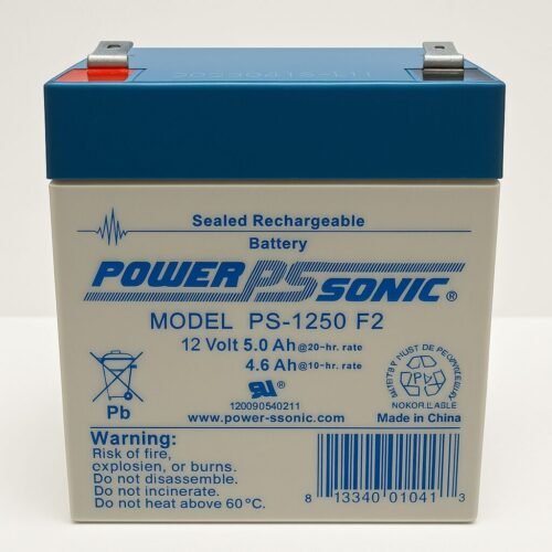 Batería PS-1250 F2 plomo-ácido Power-Sonic 12.0 Volts 5.0Ah
