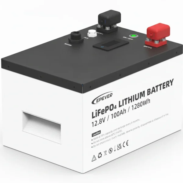 EPEVER bateria-de-litio-lfp1-28kwh12-8v-p65l4-epever · Vista-Lateral
