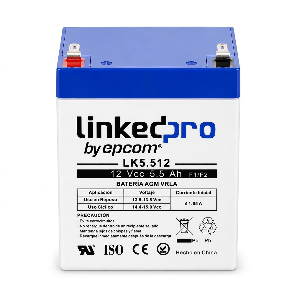 Batería LK5.512 Ácido Plomo Linkedpro 12.0V 5.5Ah Recargable