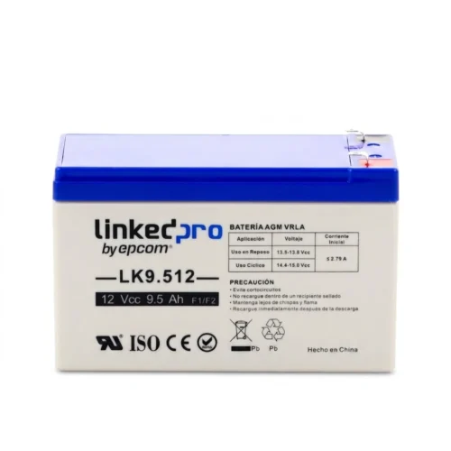 PBU bateria-lk9-512-linkedpro · Vista-Frontal Batería LK9.512 Ácido sulfúrico Linkedpro 12.0V 9.3Ah