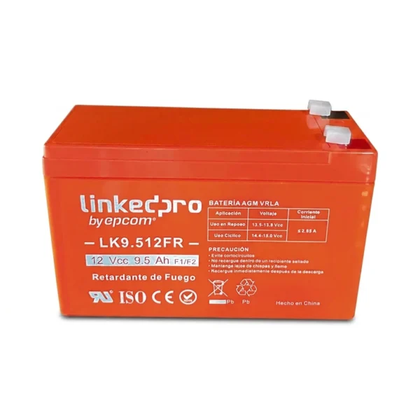 Batería LK9.512FR Ácido sulfúrico Linkedpro 12.0V 9.3Ah AGM