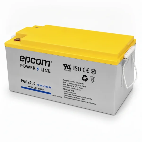 epcom bateria-pg12200-12v200ah-epcom · Vista-Lateral epcom bateria-pg12200-12v200ah-epcom · Vista-Lateral
