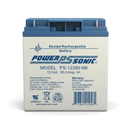 PBU bateria-ps-12280NB-power-sonic · Vista-Frontal