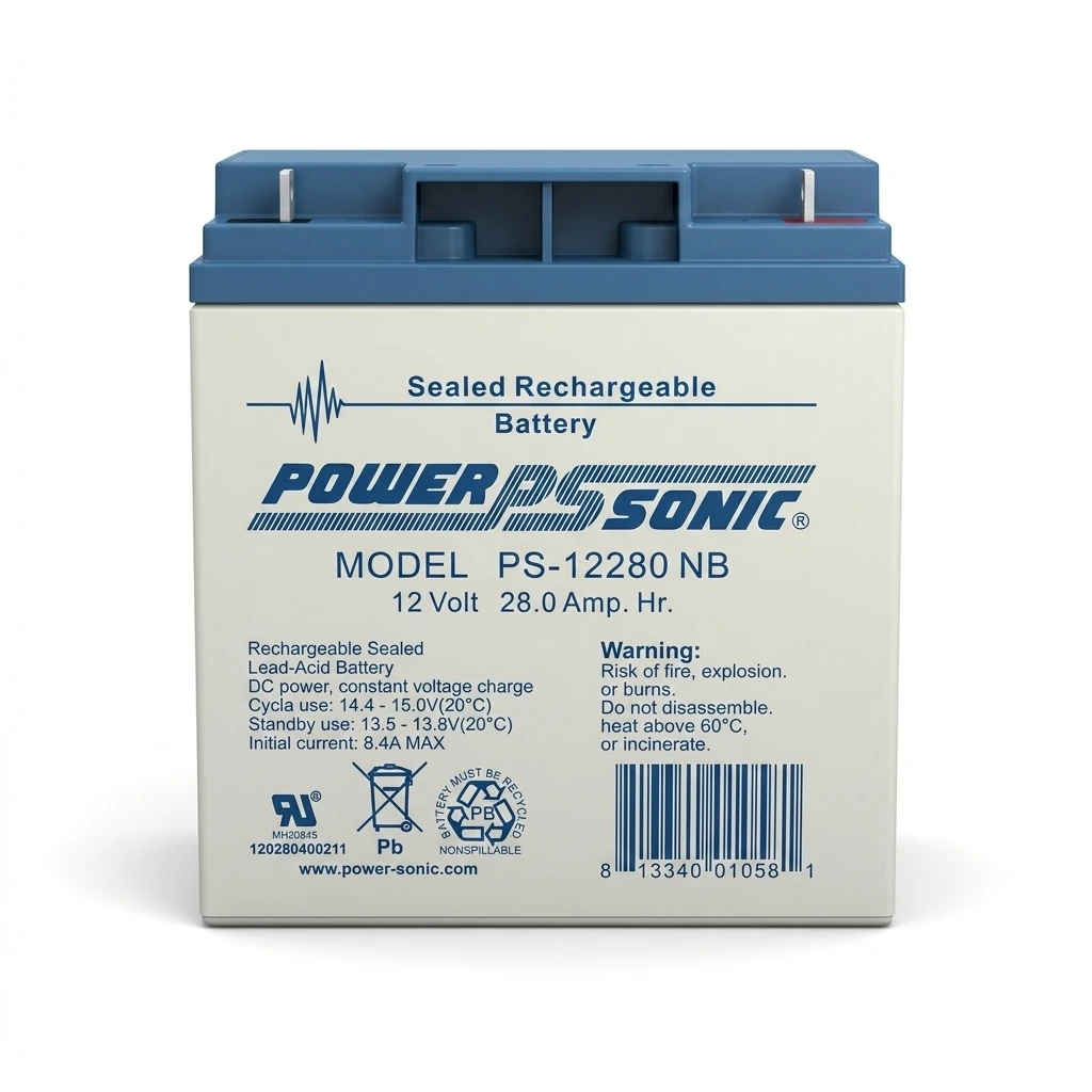 PBU bateria-ps-12280NB-power-sonic · Vista-Frontal
