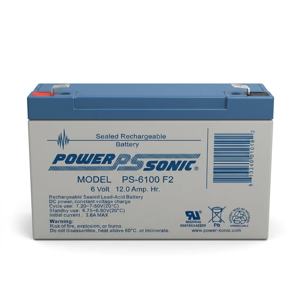 PBU bateria-ps-6100-power-sonic · Vista-Frontal