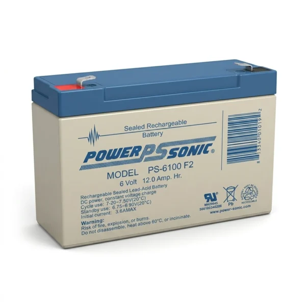 PBU bateria-ps-6100-power-sonic · Vista-Lateral