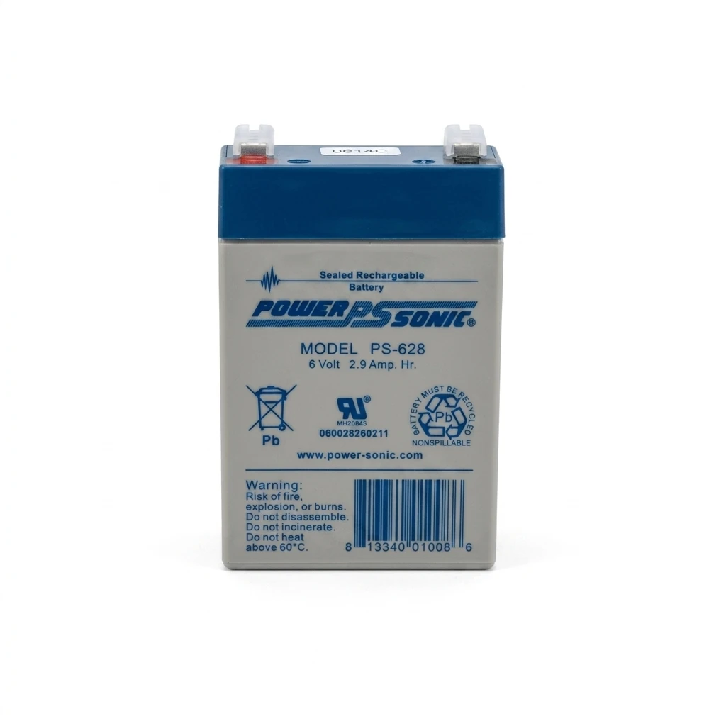PBU bateria-ps-628-power-sonic · Vista-Frontal