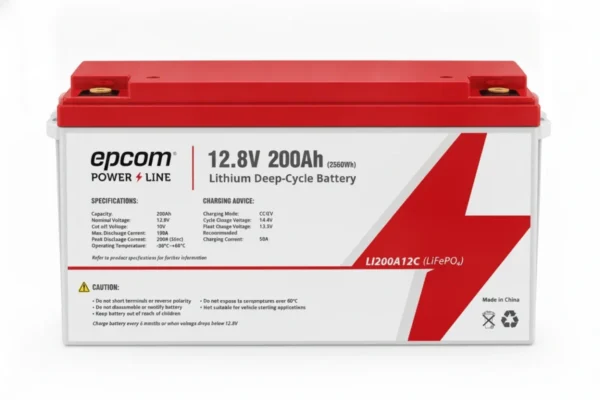 Epcom baterias-de-litio-li200a12c-epcom · Vista-Frontal